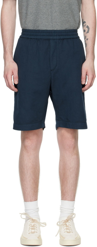 Photo: Sunspel Navy Drawstring Shorts