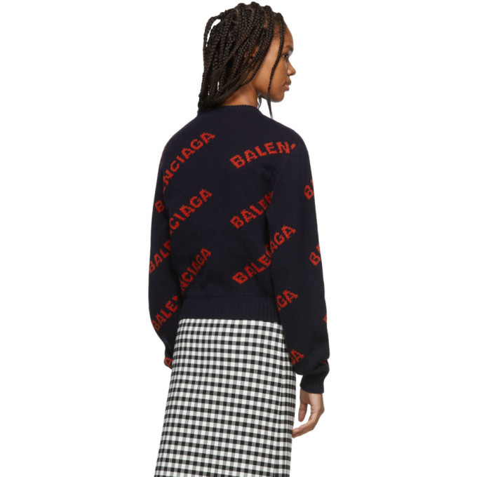 Balenciaga store sweater navy