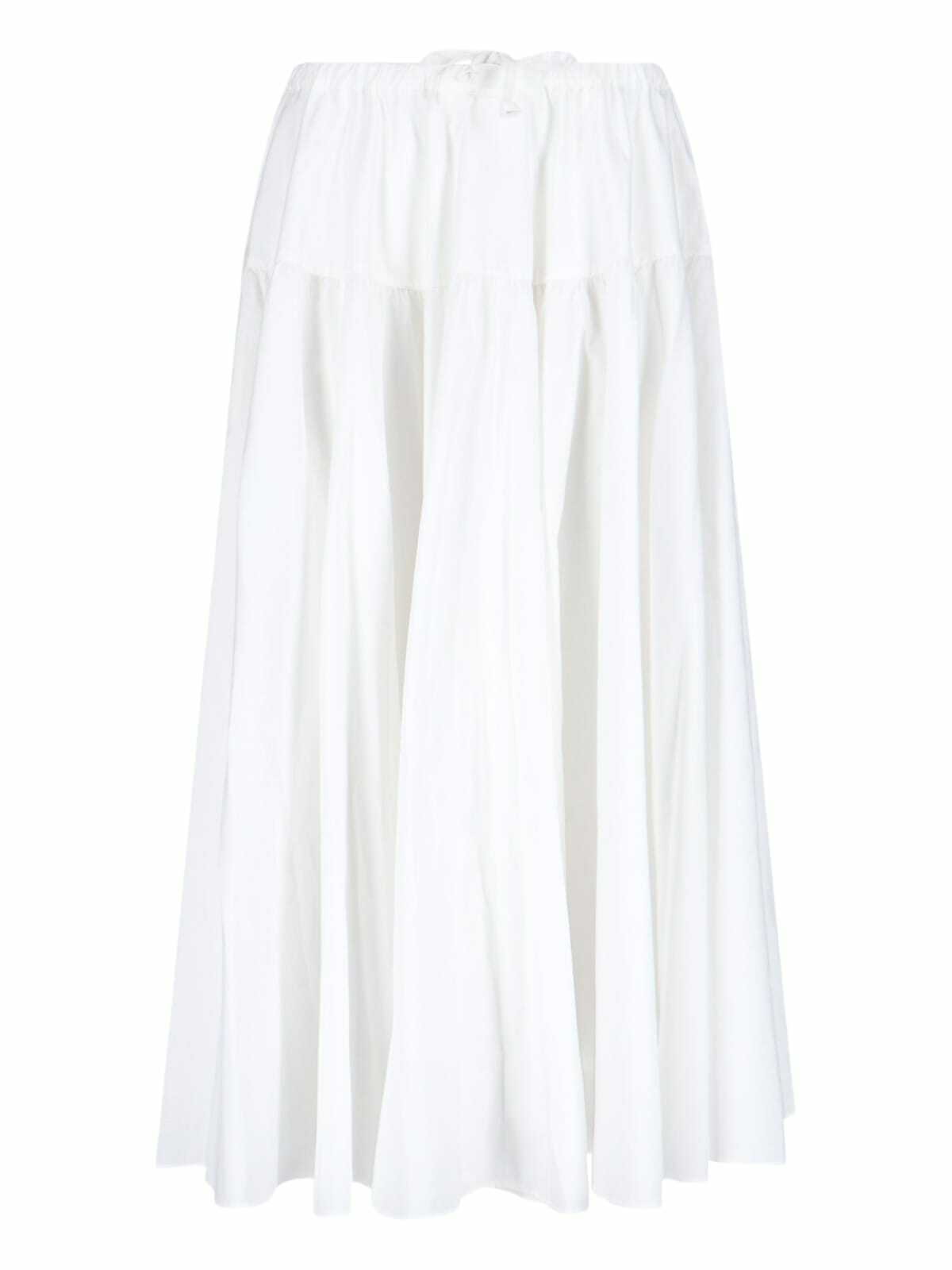 Patou Cotton Gabardine Long Flared Skirt Patou