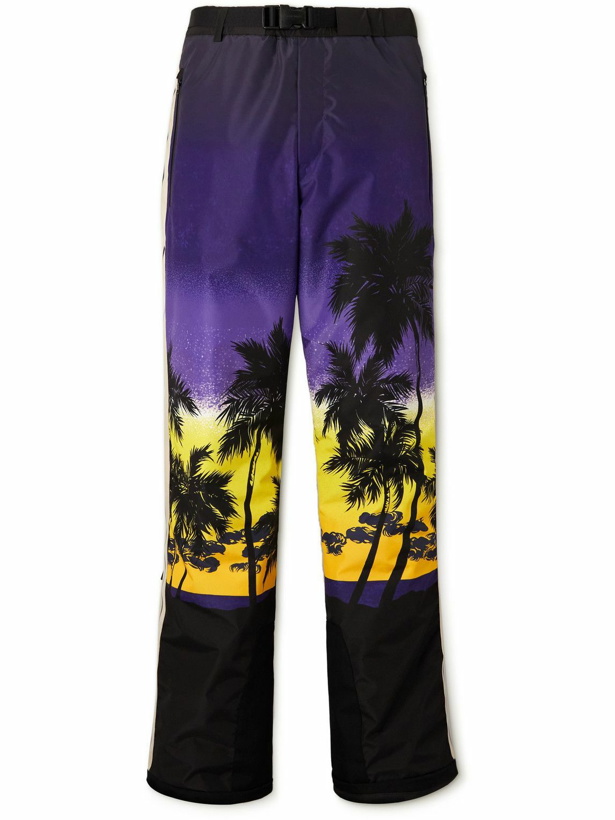 Photo: Palm Angels - Palm Sunset Straight-Leg Printed Ski Pants - Purple