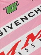Givenchy - Oversized Logo-Print Mesh T-Shirt - Pink
