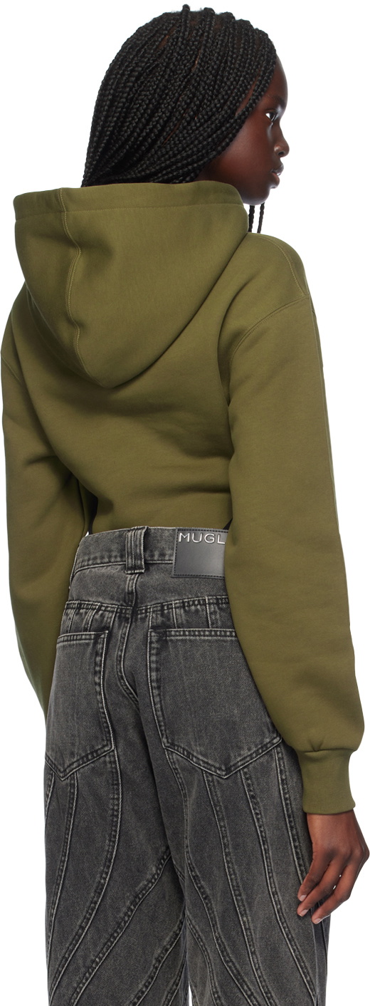 Mugler Green Hoodie Bodysuit