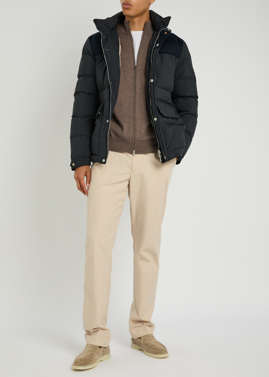 Aurélien Tech Wool-blend and Shell ski Jacket Navy