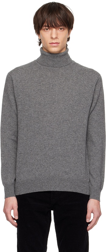 Photo: TOM FORD Gray Roll Neck Sweater