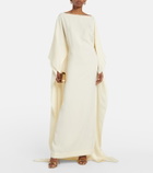 Taller Marmo Leggera cape-detail crêpe gown