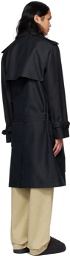 Burberry Black Long Trench Coat