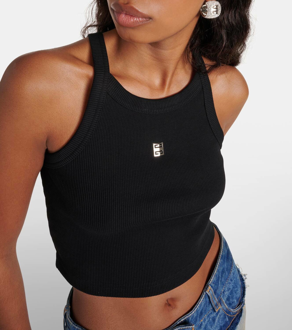 【GIVENCHY】4G cotton-blend crop top Givenchy 4G cotton-blend crop top Givenchy