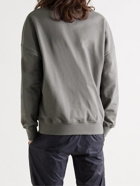 RICK OWENS - Champion Logo-Embroidered Organic Loopback Cotton-Jersey Sweatshirt - Gray - XS