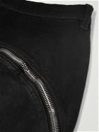 DRKSHDW by Rick Owens - Bolan Banana Slim-Fit Straight-Leg Zip-Detailed Waxed Jeans - Black