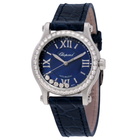 Chopard Happy Sport Automatic Diamond Blue Dial Ladies Watch 278573-3008