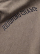 REIGNING CHAMP - Slim-Fit Logo-Print Deltapeak 90 Mesh T-Shirt - Brown