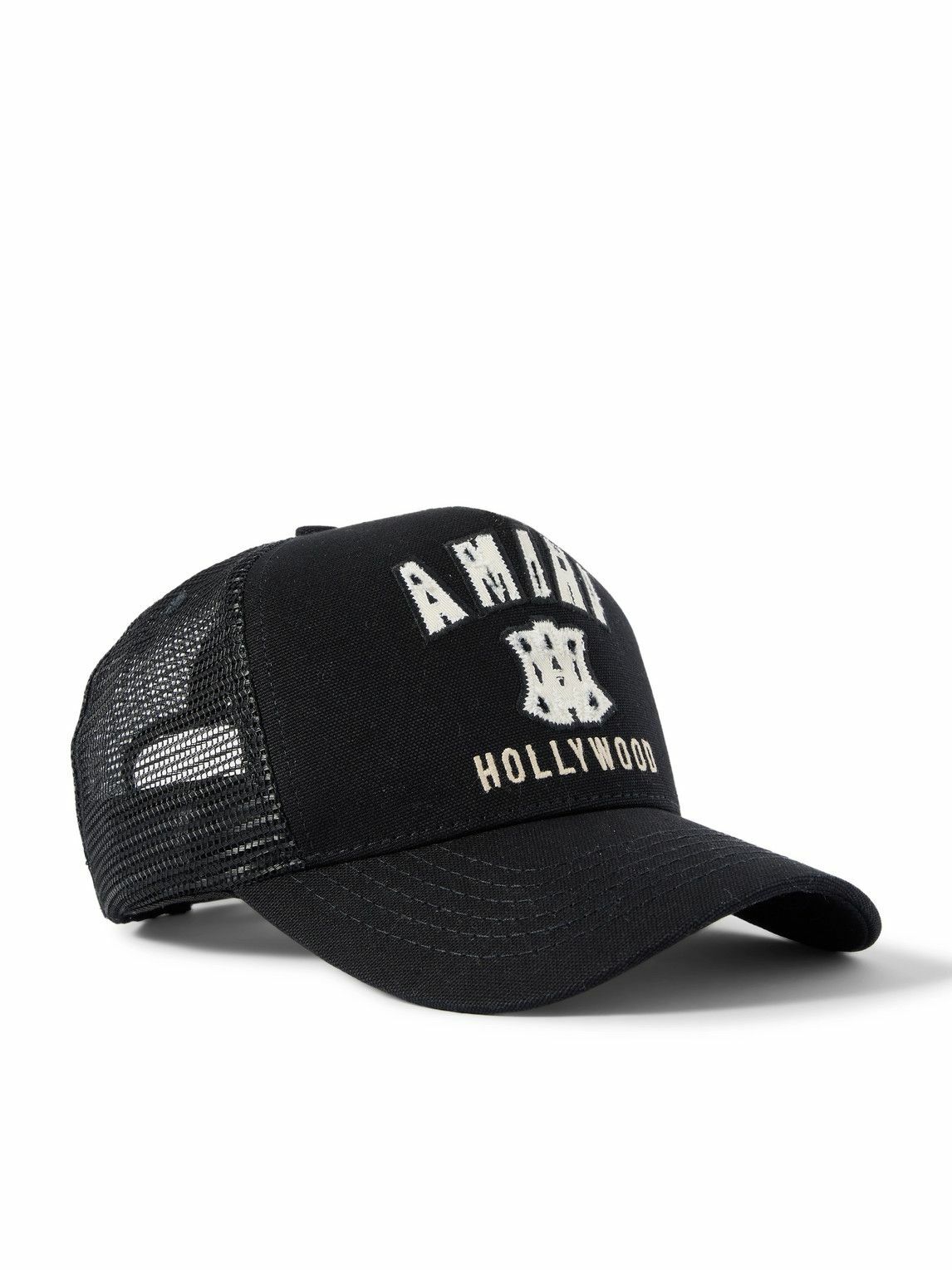 AMIRI - MA Hollywood Appliquéd Cotton-Twill and Mesh Baseball Cap