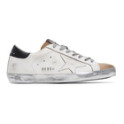 Golden Goose White and Metallic Superstar Sneakers