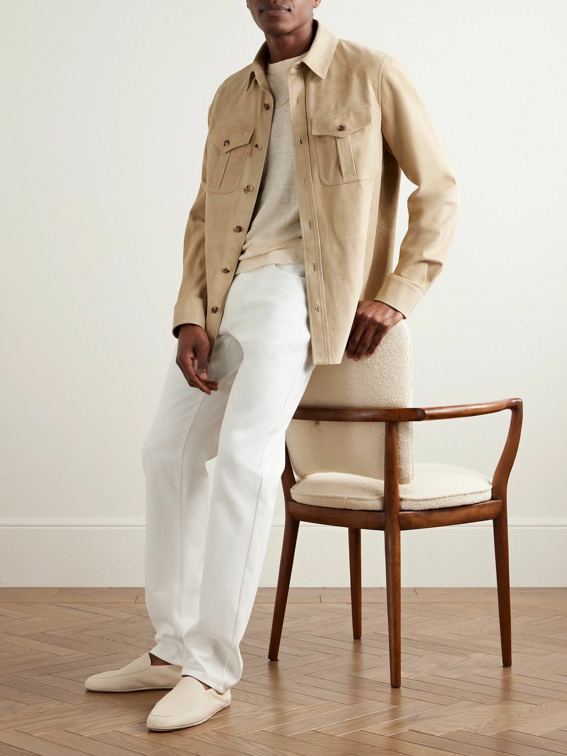 Ralph Lauren Purple label - Barron Suede Overshirt - Brown Ralph