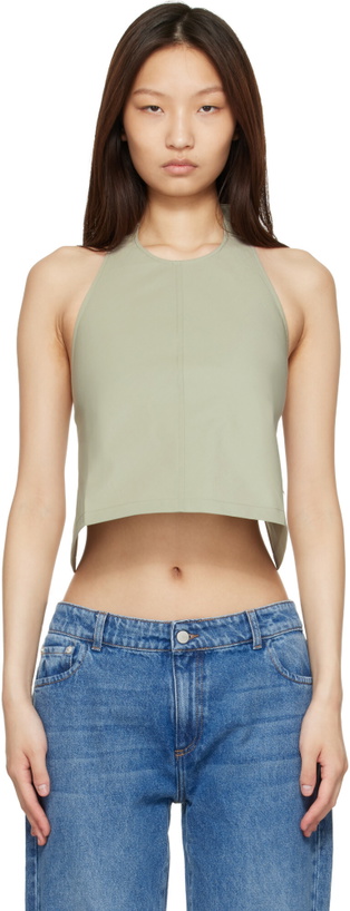Photo: WARDROBE.NYC Taupe Clean Backless Halter Top