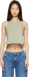 WARDROBE.NYC Taupe Clean Backless Halter Top