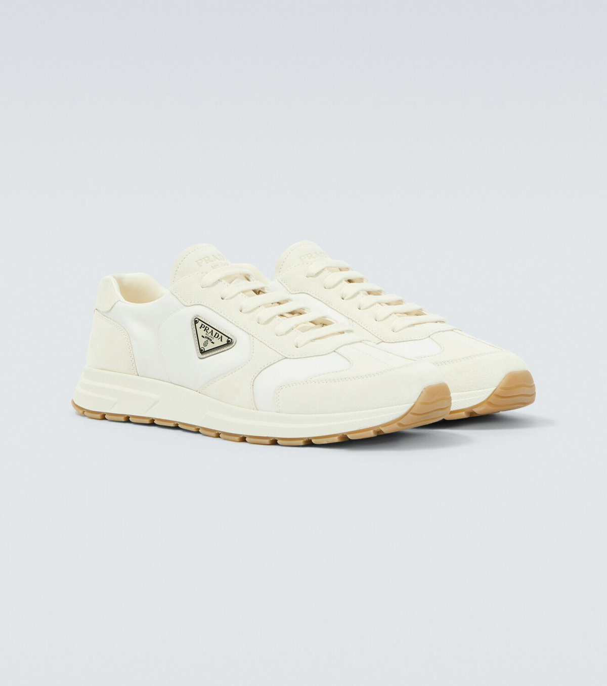 Prada Prax Re-Nylon suede-trimmed sneakers