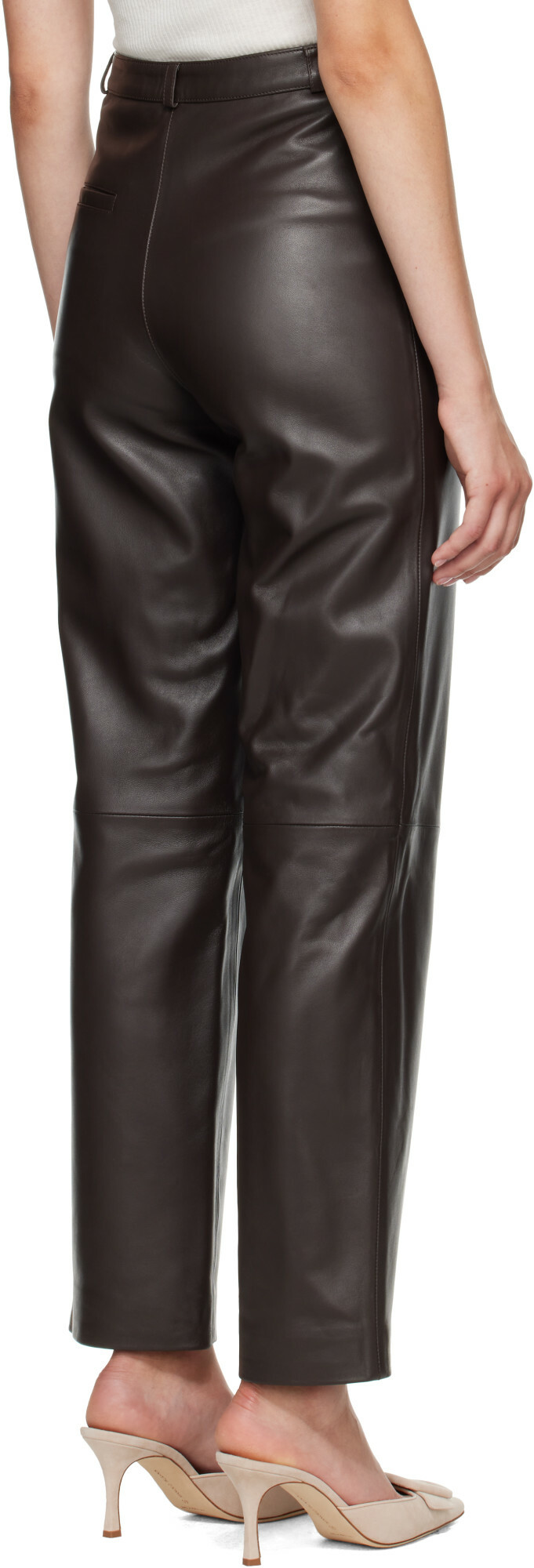 Loulou de Saison Brown COBE LDS Leather Trousers