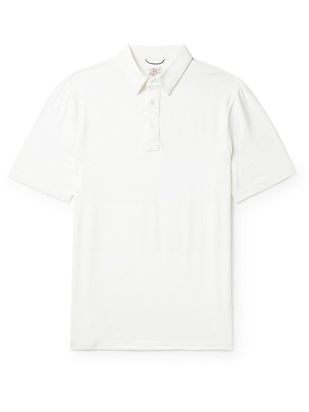 Photo: Faherty - Movement Stretch Pima Cotton and Modal-Blend Jersey Polo Shirt - White