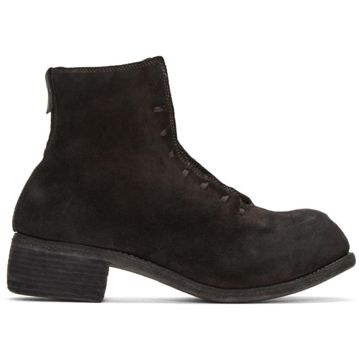 Photo: Guidi Black Suede Lace-Up Boots