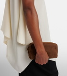 The Row Astra Small suede pouch