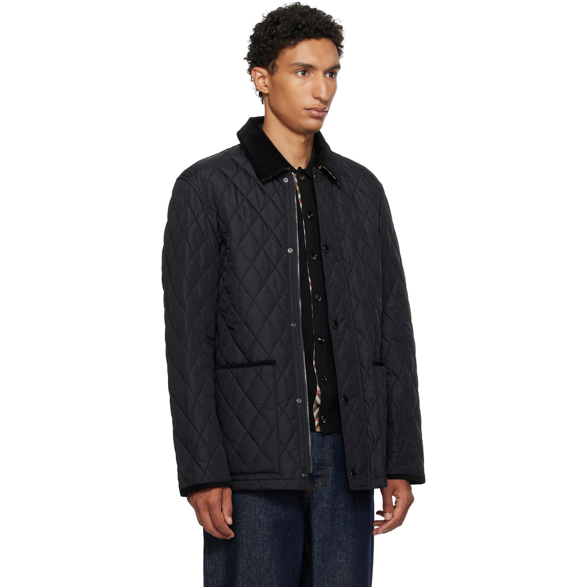 Burberry Black Quilted Nylon Haddington Jacket