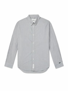WTAPS - Button-Down Collar Striped Cotton-Blend Shirt - Gray