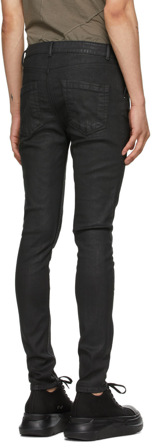 Rick Owens Drkshdw Black Wax New Tyrone Cut Jeans Rick Owens Drkshdw