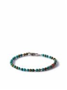 Peyote Bird - Sonora Silver-Tone, Turquoise and Coral Beaded Bracelet