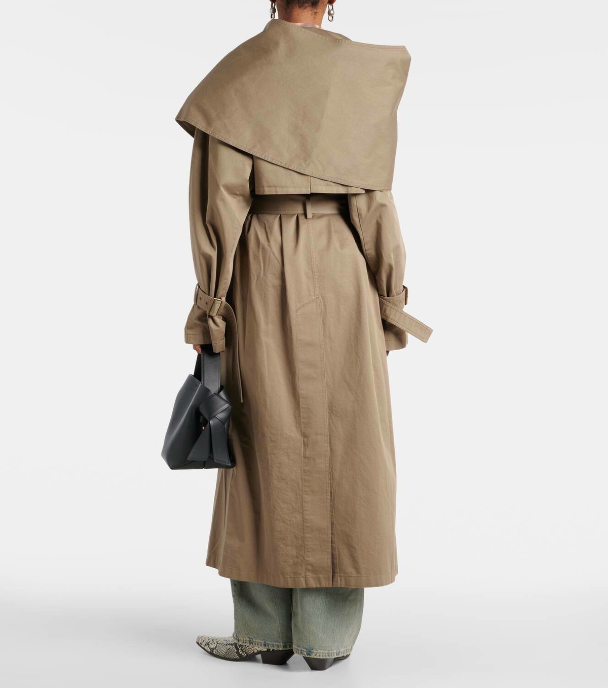 Acne Studios Shawl-detail twill cotton trench coat Acne Studios