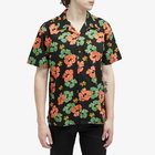 Nudie Jeans Co Men's Arvid Flower Hawaii Vacation Shirt in Black