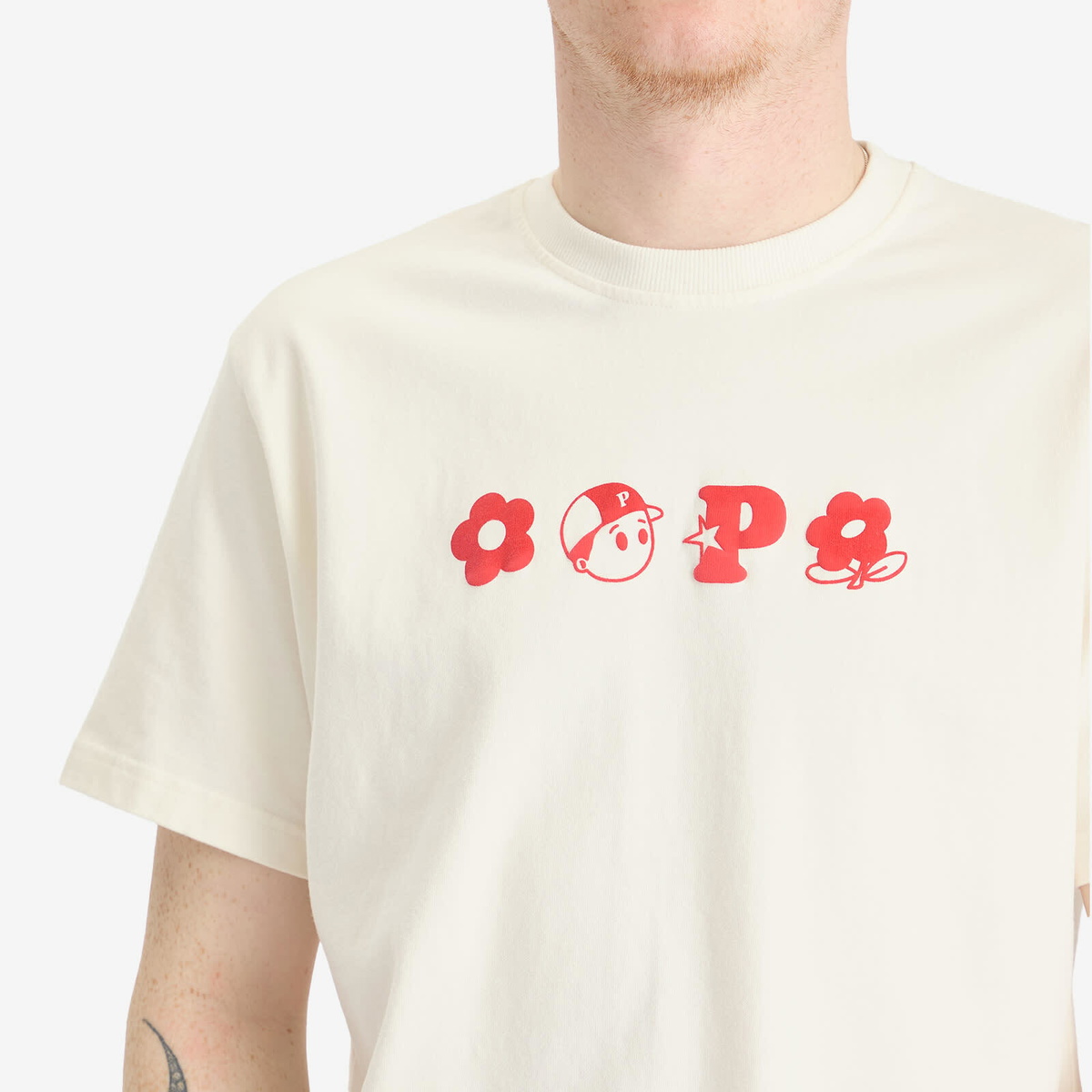 Pawa Speed Sports Men's Monogram T-Shirt in Cream