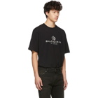 Balenciaga Black Paris Laurel Regular Fit T-Shirt