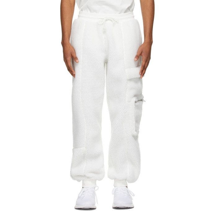 Photo: adidas x IVY PARK White Teddy Cargo Pants
