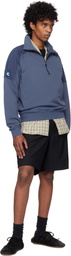 Kijun Blue Half Zip-Up Sweatshirt