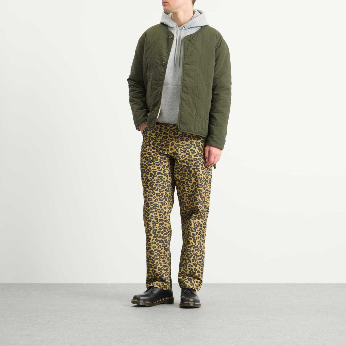 Stan Ray Men's OG Painter Pant in Washed Leopard Camo Duck