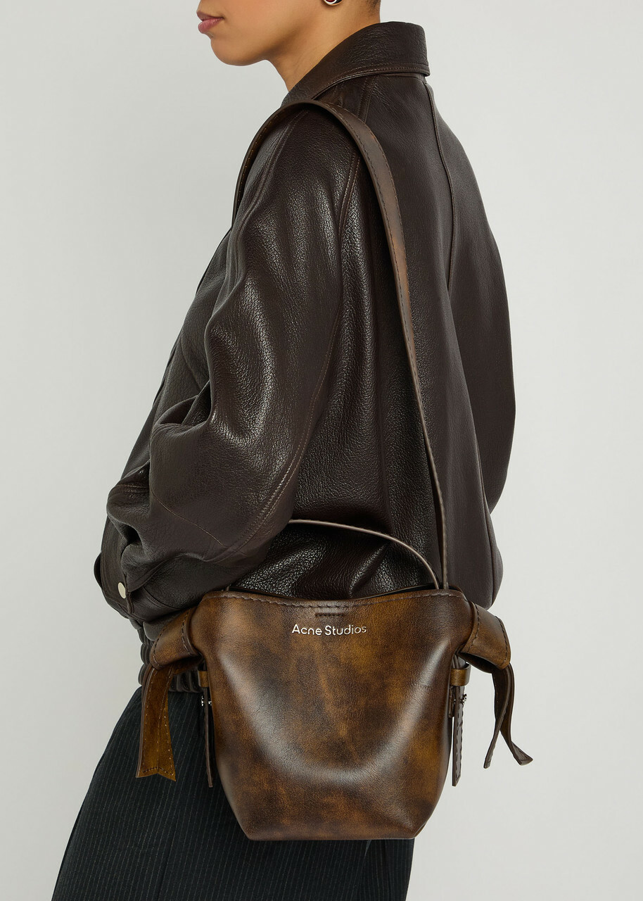 Acne Studios Musubi Mini Leather Shoulder bag - Brown - One Size