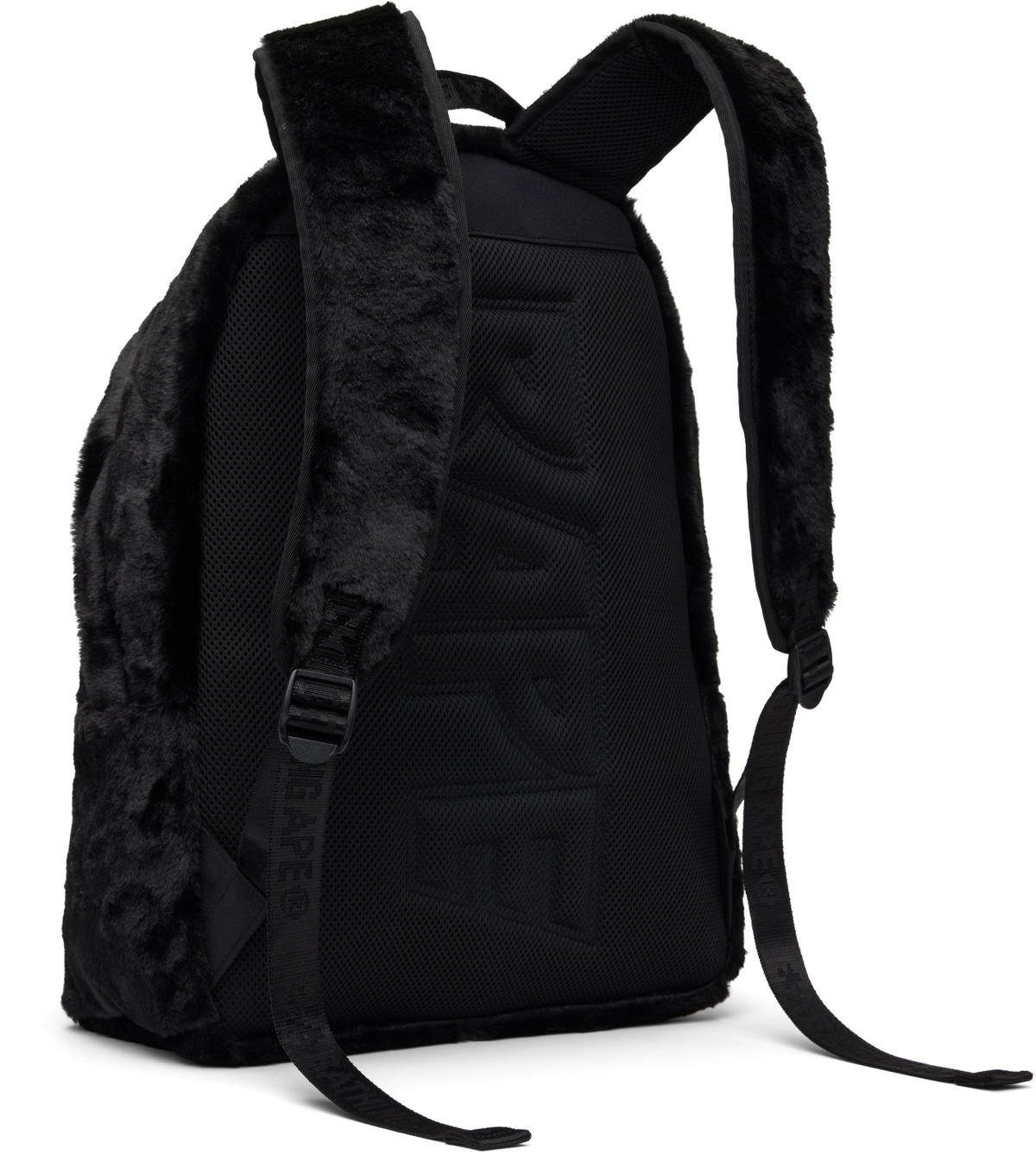BAPE Black Shark Fur Daypack Backpack