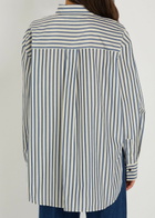 Forte_forte Striped Woven Shirt Navy