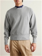 Noah - Logo-Embroidered Cotton-Jersey Sweatshirt - Gray
