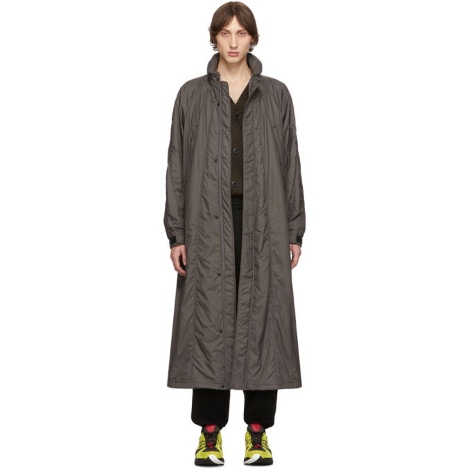 Issey Miyake Men Grey Micro Taffeta Coat Issey Miyake Men