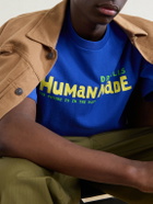 Human Made - Logo-Print Cotton-Jersey T-Shirt - Blue