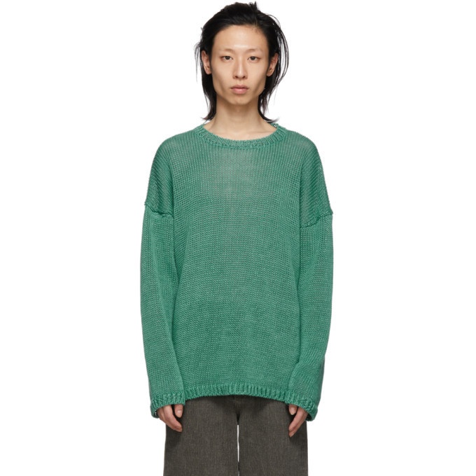 Photo: Our Legacy Green Knit Popover Sweater