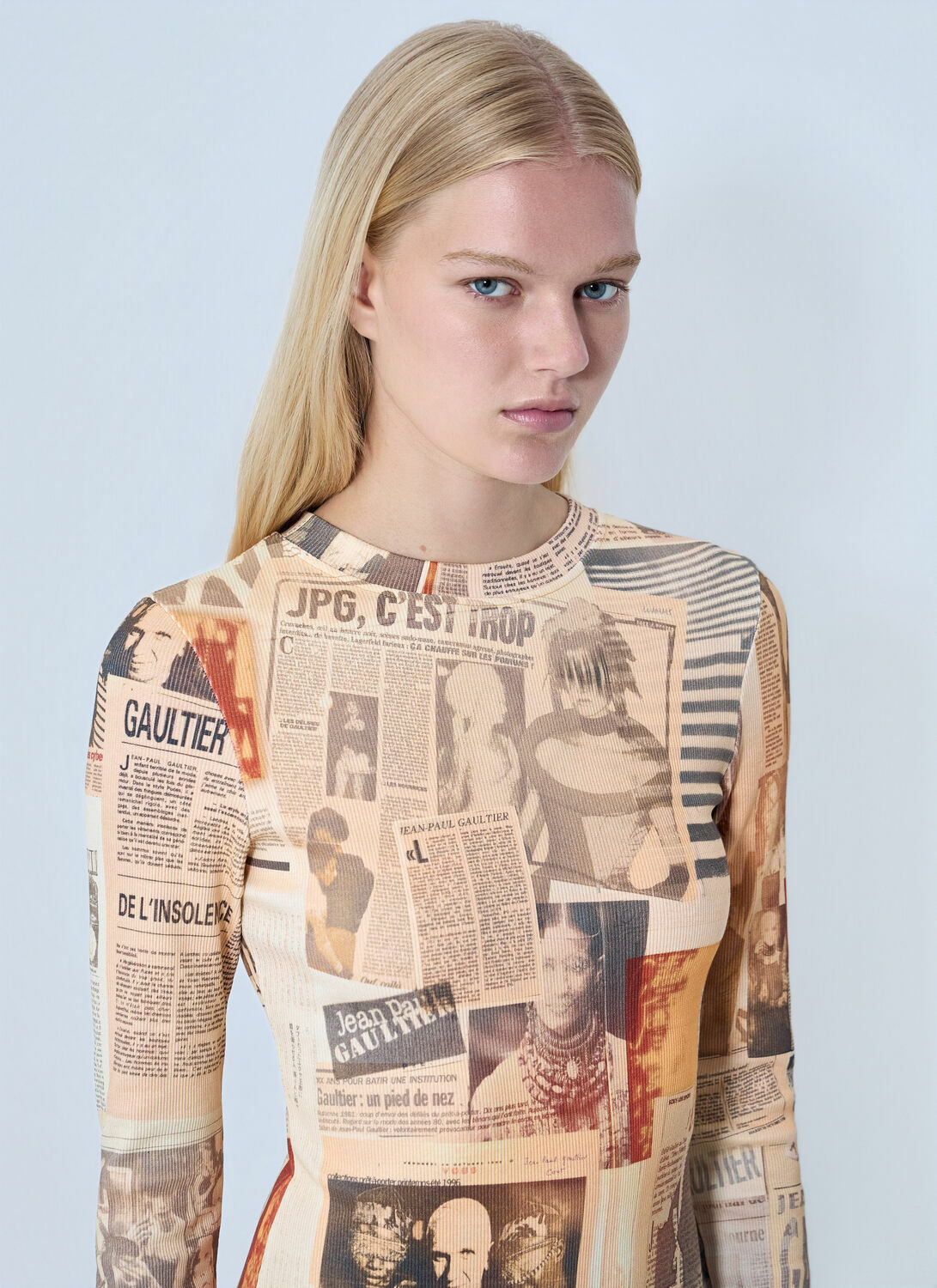 Jean Paul Gaultier Journal Printed Long Dress