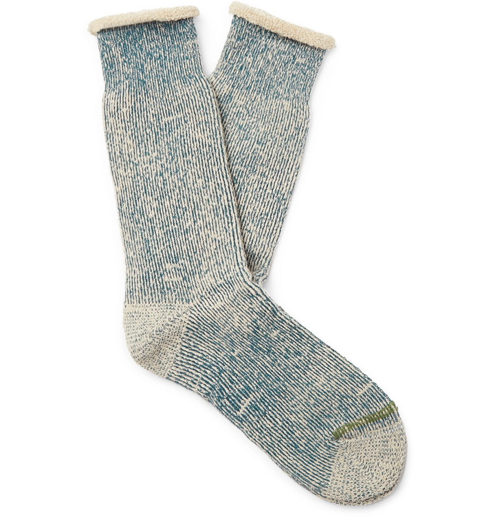 Photo: Anonymous Ism - Mélange Hemp-Blend Socks - Blue