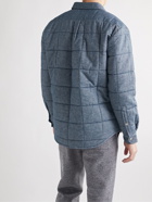 Portuguese Flannel - Quilted Padded Cotton-Flannel Overshirt - Blue