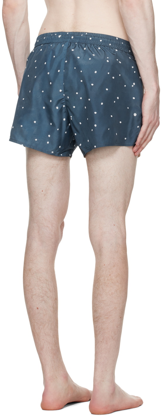 COMMAS Blue Woman and Fern Swim Shorts Commas