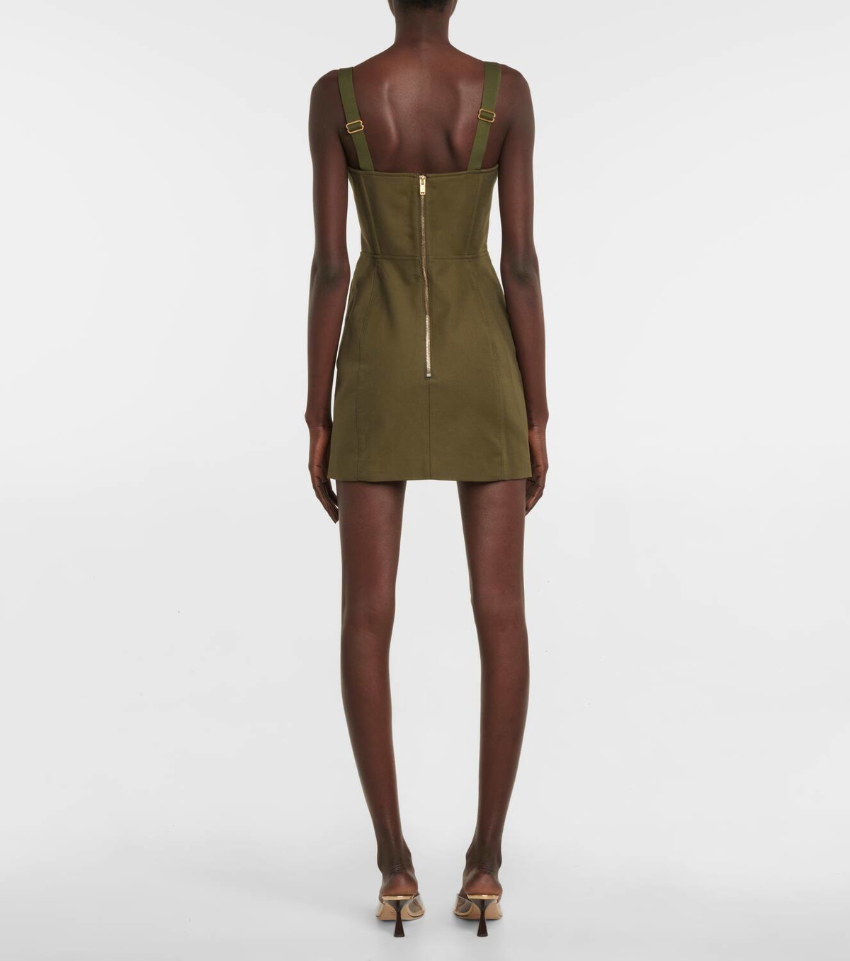 Dion Lee Buckled cotton-blend minidress