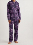 Desmond & Dempsey - Bocas Printed Organic Cotton-Poplin Pyjama Trousers - Purple