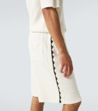 Commas Crochet cotton and hemp Bermuda shorts